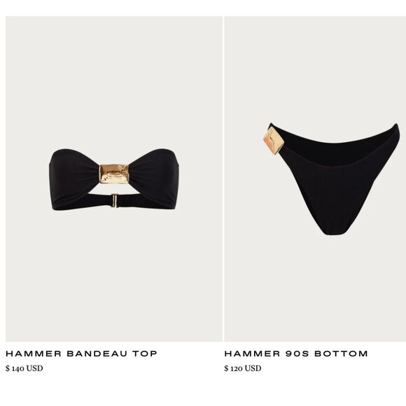 SAME Other - SAME Bandeau Bathing Suit (Top + Bottom) NWT / Never Worn